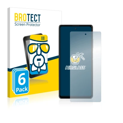 Face avant d’un emballage produit avec le logo de la marque BROTECT. À côté, l’appareil Blackview A100 est représenté avec la 