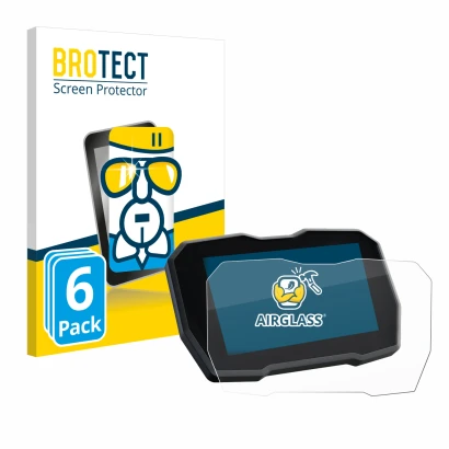 Face avant d’un emballage produit avec le logo de la marque BROTECT. À côté, l’appareil Ducati Multistrada V4 2021+ est représ