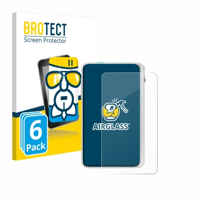 Face avant d’un emballage produit avec le logo de la marque BROTECT. À côté, l’appareil Timekettle Fluentalk T1 Mini est repré