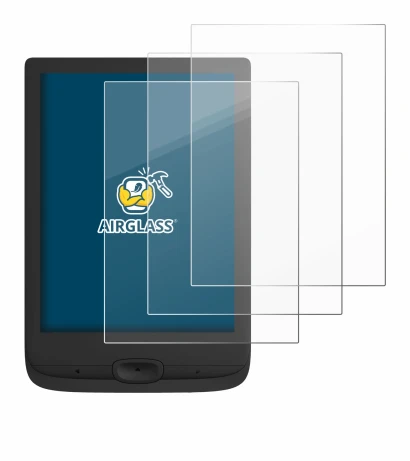 Image de l'appareil PocketBook Basic Lux 4 avec une grande variété de protections d'écran.