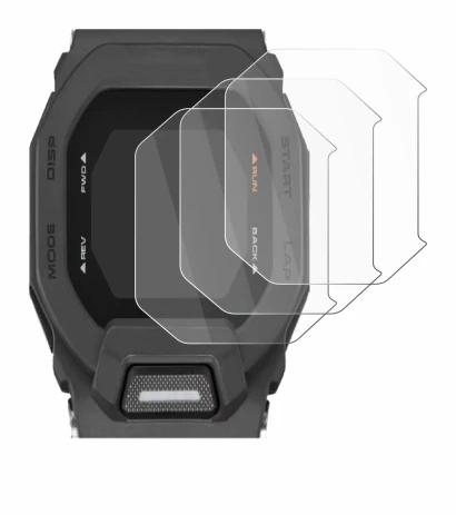 Image de l'appareil Casio G-Shock GBD-200 avec une grande variété de protections d'écran.