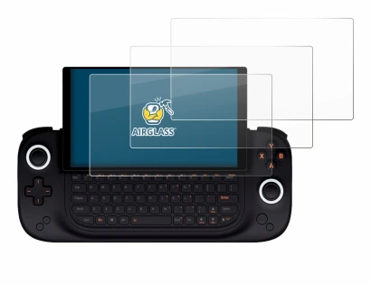 Image de l'appareil Ayaneo Slide avec une grande variété de protections d'écran.