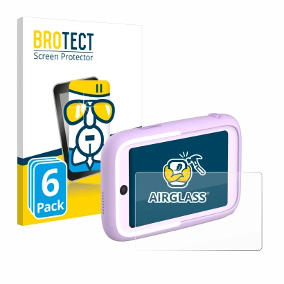 Face avant d’un emballage produit avec le logo de la marque BROTECT. À côté, l’appareil Myfirst Camera 50 est représenté avec