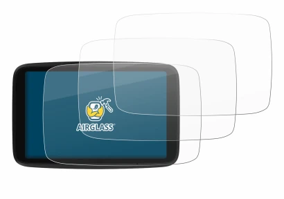 Image de l'appareil TomTom GO Advanced avec une grande variété de protections d'écran.