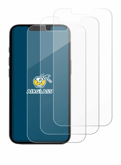 Image de l'appareil Apple iPhone 16e avec une grande variété de protections d'écran.