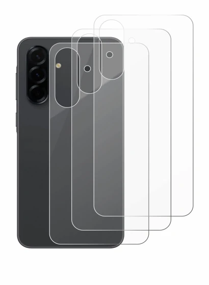 Image de l'appareil Samsung Galaxy A36 5G (Arrière) avec une grande variété de protections d'écran.