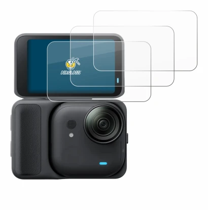 Image de l'appareil Insta360 Go Ultra avec une grande variété de protections d'écran.