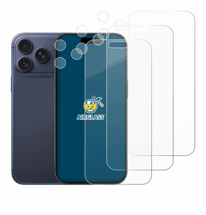 Image de l'appareil Apple iPhone 17 Pro Max (Avant+Caméra) avec une grande variété de protections d'écran.