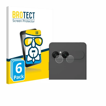 Face avant d’un emballage produit avec le logo de la marque BROTECT. À côté, l’appareil Sony Xperia 10 VII (Caméra UNIQUEMENT)