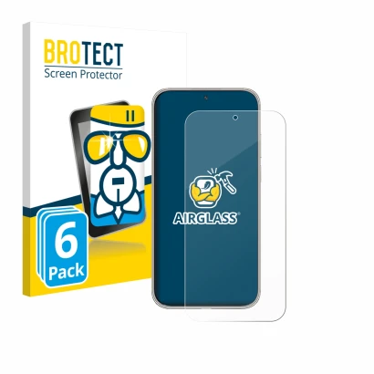 Face avant d’un emballage produit avec le logo de la marque BROTECT. À côté, l’appareil Huawei Mate 70 Air est représenté avec