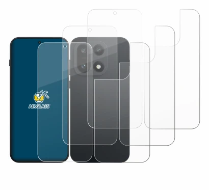 Image de l'appareil OnePlus 15 (Avant+Arrière) avec une grande variété de protections d'écran.