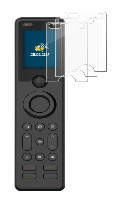 Image de l'appareil Sofabaton X1S avec une grande variété de protections d'écran.