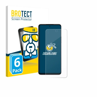 Face avant d’un emballage produit avec le logo de la marque BROTECT. À côté, l’appareil realme P4x 5G est représenté avec la p