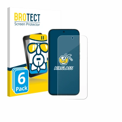 Face avant d’un emballage produit avec le logo de la marque BROTECT. À côté, l’appareil Xiaomi Redmi Turbo 5 est représenté av