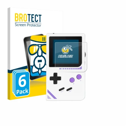 Face avant d’un emballage produit avec le logo de la marque BROTECT. À côté, l’appareil Modretro Chromatic est représenté avec