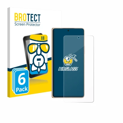 Face avant d’un emballage produit avec le logo de la marque BROTECT. À côté, l’appareil Honor Magic V6 est représenté avec la