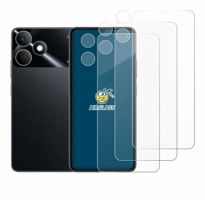 Image de l'appareil realme Note 80 (Avant+Caméra) avec une grande variété de protections d'écran.