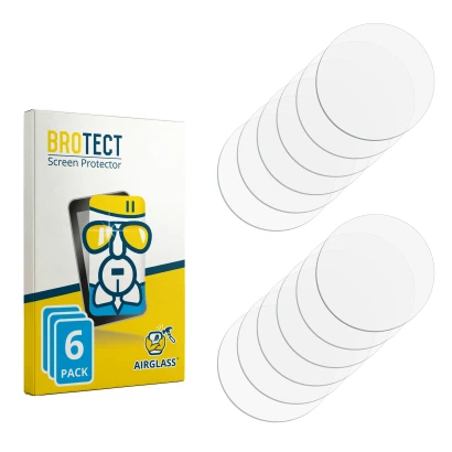 Face avant d’un emballage produit avec le logo de la marque BROTECT. À côté se trouve la protection d’écran correspondante.