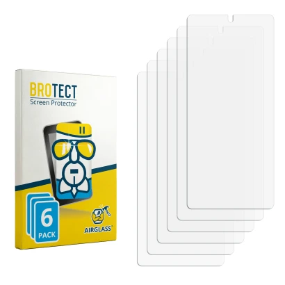 Face avant d’un emballage produit avec le logo de la marque BROTECT. À côté se trouve la protection d’écran correspondante.