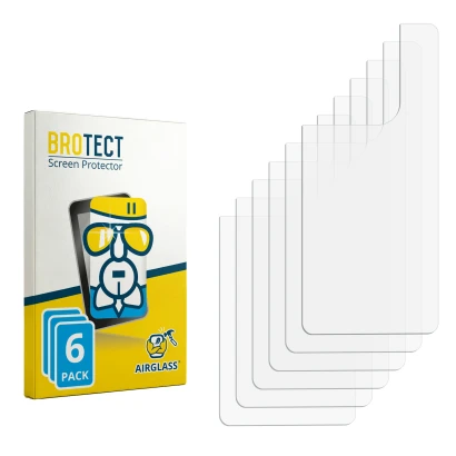 Face avant d’un emballage produit avec le logo de la marque BROTECT. À côté se trouve la protection d’écran correspondante.