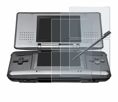 Image de l'appareil Nintendo DS avec une grande variété de protections d'écran.