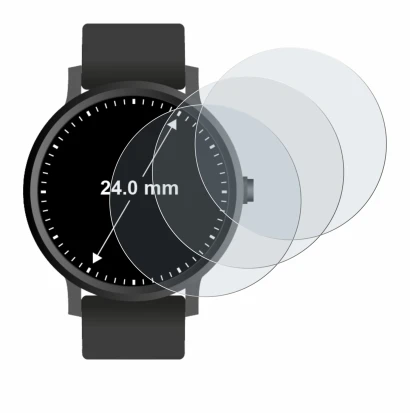 Image de l'appareil Montres (Circulaire, ø: 24 mm) avec une grande variété de protections d'écran.
