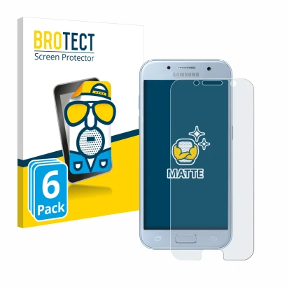 Face avant d’un emballage produit avec le logo de la marque BROTECT. À côté, l’appareil Samsung Galaxy A5 2017 est représenté