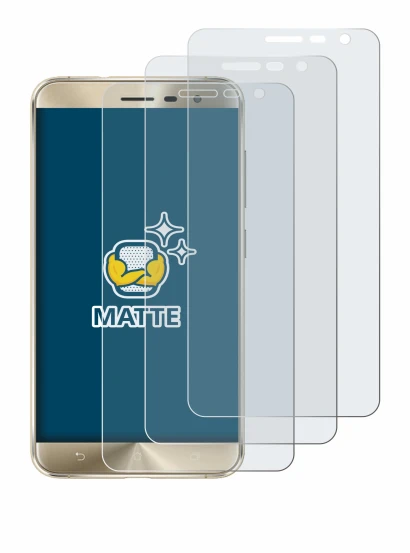 Image de l'appareil ASUS ZenFone 3 ZE552KL avec une grande variété de protections d'écran.