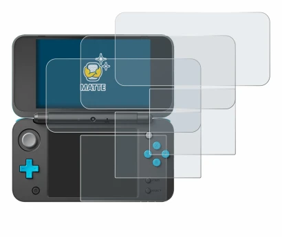Image de l'appareil New Nintendo 2DS XL avec une grande variété de protections d'écran.