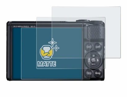 Image de l'appareil Canon PowerShot SX740 HS avec une grande variété de protections d'écran.