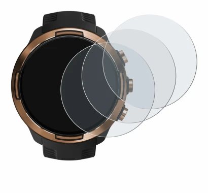 Image de l'appareil Suunto 9 Baro avec une grande variété de protections d'écran.