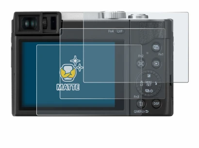 Image de l'appareil Panasonic Lumix DC-TZ96 avec une grande variété de protections d'écran.