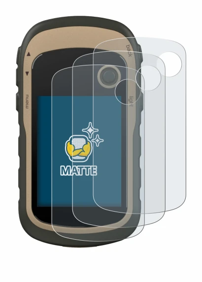 Image de l'appareil Garmin eTrex 32x avec une grande variété de protections d'écran.