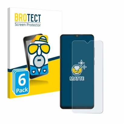 Face avant d’un emballage produit avec le logo de la marque BROTECT. À côté, l’appareil Cubot Note 20 est représenté avec la p