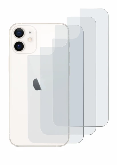 Image de l'appareil Apple iPhone 12 mini (Arrière) avec une grande variété de protections d'écran.
