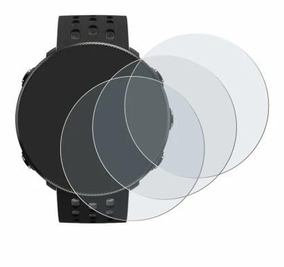 Image de l'appareil Polar Vantage M2 avec une grande variété de protections d'écran.