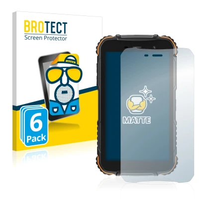 Face avant d’un emballage produit avec le logo de la marque BROTECT. À côté, l’appareil Doogee S35T est représenté avec la pro