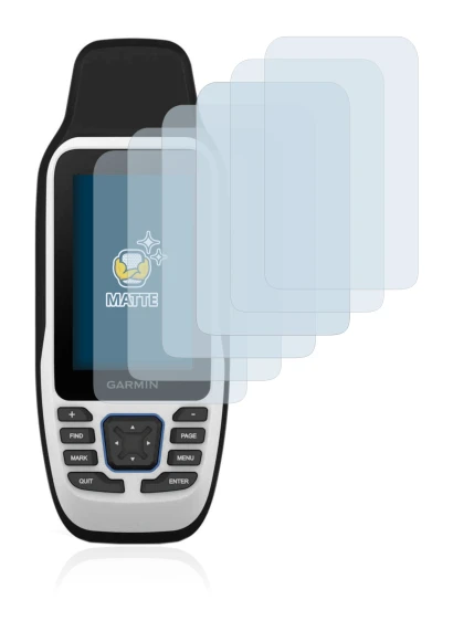 Image de l'appareil Garmin GPSMAP 79s avec une grande variété de protections d'écran.