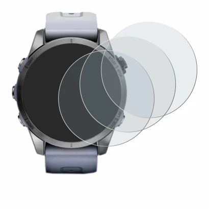 Image de l'appareil Garmin Fenix 7S (42 mm) avec une grande variété de protections d'écran.