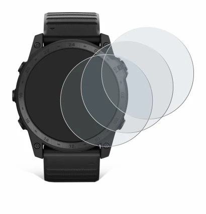 Image de l'appareil Garmin Tactix 7 Pro Ballistics avec une grande variété de protections d'écran.