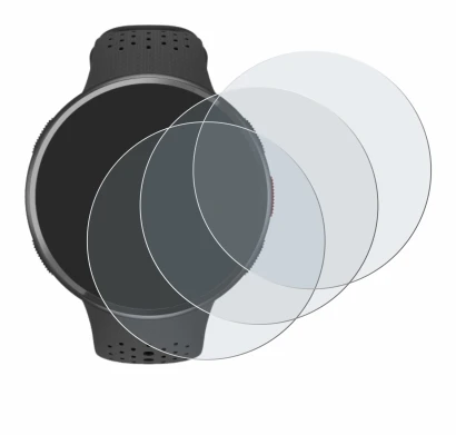 Image de l'appareil Polar Pacer Pro avec une grande variété de protections d'écran.