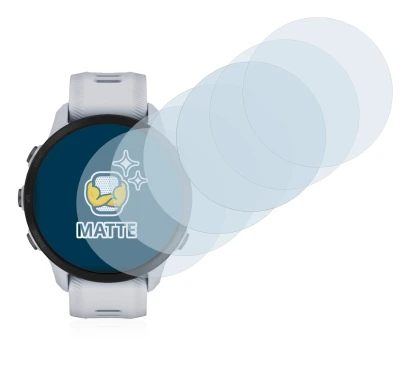 Image de l'appareil Garmin Forerunner 955 avec une grande variété de protections d'écran.