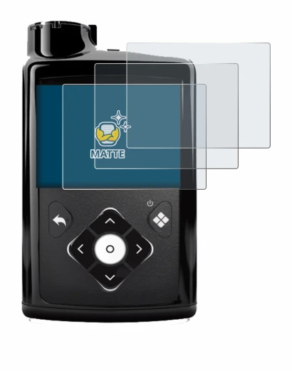 Image de l'appareil Medtronic Minimed 780G avec une grande variété de protections d'écran.