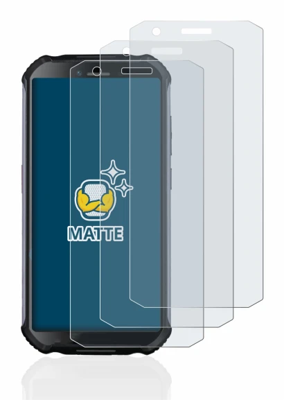 Image de l'appareil Doogee S41 avec une grande variété de protections d'écran.