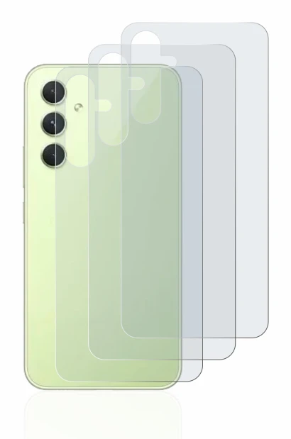 Image de l'appareil Samsung Galaxy A54 5G (Arrière) avec une grande variété de protections d'écran.