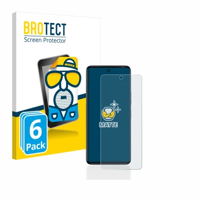 Face avant d’un emballage produit avec le logo de la marque BROTECT. À côté, l’appareil Tecno Camon 20 est représenté avec la