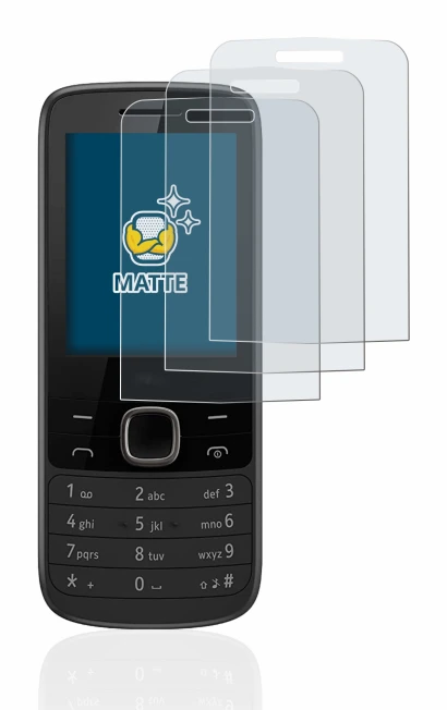 Image de l'appareil Nokia 225 4G avec une grande variété de protections d'écran.