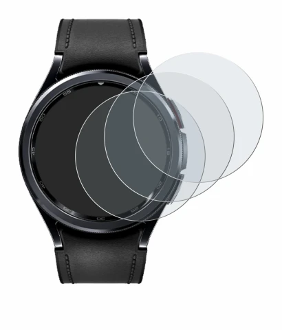 Image de l'appareil Samsung Galaxy Watch 6 Classic (47 mm) avec une grande variété de protections d'écran.