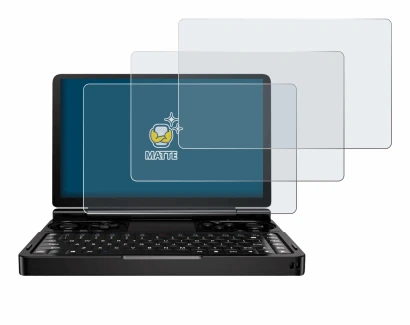 Image de l'appareil GPD Win Mini (2024) avec une grande variété de protections d'écran.