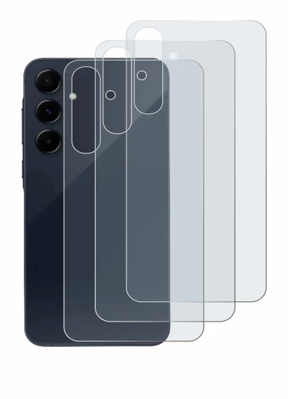 Image de l'appareil Samsung Galaxy A55 5G (Arrière) avec une grande variété de protections d'écran.